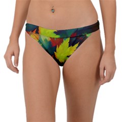 Leaves Foliage Autumn Nature Forest Fall Band Bikini Bottom by Uceng