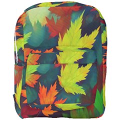 Leaves Foliage Autumn Nature Forest Fall Full Print Backpack by Uceng