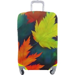 Leaves Foliage Autumn Nature Forest Fall Luggage Cover (large) by Uceng