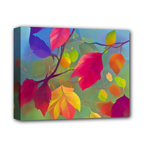 Leaves Foliage Autumn Branch Trees Nature Forest Deluxe Canvas 14  X 11  (stretched) by Uceng