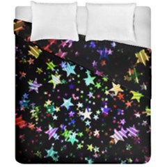 Christmas Star Gloss Lights Light Duvet Cover Double Side (california King Size) by Uceng