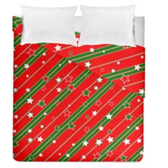 Christmas Paper Star Texture Duvet Cover Double Side (queen Size)