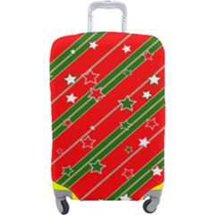 Christmas Paper Star Texture Luggage Cover (large) by Uceng