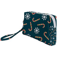 Christmas Seamless Pattern With Candies Snowflakes Wristlet Pouch Bag (small) by Uceng