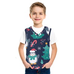 Colorful Funny Christmas Pattern Kids  Basketball Tank Top