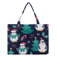 Colorful Funny Christmas Pattern Medium Tote Bag
