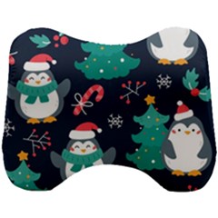 Colorful Funny Christmas Pattern Head Support Cushion by Uceng