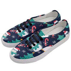 Colorful Funny Christmas Pattern Women s Classic Low Top Sneakers