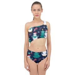 Colorful Funny Christmas Pattern Spliced Up Two Piece Swimsuit by Uceng