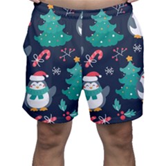 Colorful Funny Christmas Pattern Men s Shorts