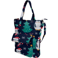 Colorful Funny Christmas Pattern Shoulder Tote Bag