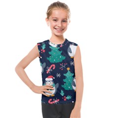 Colorful Funny Christmas Pattern Kids  Mesh Tank Top