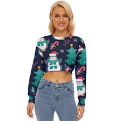 Colorful Funny Christmas Pattern Lightweight Long Sleeve Sweatshirt