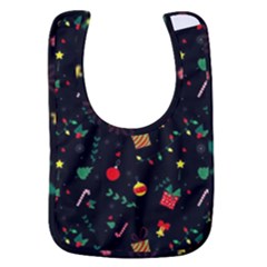 Christmas Pattern Texture Colorful Wallpaper Baby Bib by Uceng