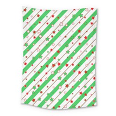 Christmas Paper Stars Pattern Texture Background Colorful Colors Seamless Medium Tapestry by Uceng