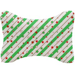 Christmas Paper Stars Pattern Texture Background Colorful Colors Seamless Seat Head Rest Cushion by Uceng