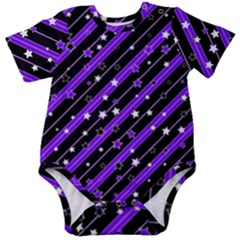 Christmas Paper Star Texture Baby Short Sleeve Onesie Bodysuit by Uceng