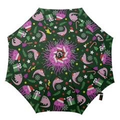 Dinosaur Colorful Funny Christmas Pattern Hook Handle Umbrellas (Small)