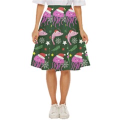 Dinosaur Colorful Funny Christmas Pattern Classic Short Skirt by Uceng