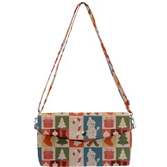 Cute Christmas Seamless Pattern Vector  - Removable Strap Clutch Bag by Uceng