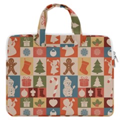 Cute Christmas Seamless Pattern Vector  - Macbook Pro 16  Double Pocket Laptop Bag  by Uceng