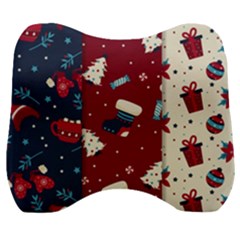 Flat Design Christmas Pattern Collection Art Velour Head Support Cushion by Uceng