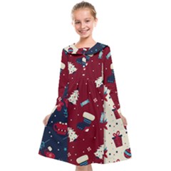 Flat Design Christmas Pattern Collection Art Kids  Midi Sailor Dress by Uceng