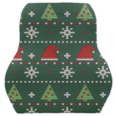 Beautiful Knitted Christmas Pattern Car Seat Back Cushion  by Uceng