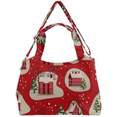 Christmas New Year Seamless Pattern Double Compartment Shoulder Bag by Uceng