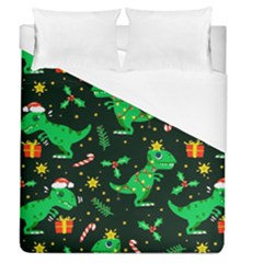 Christmas Funny Pattern Dinosaurs Duvet Cover (queen Size) by Uceng