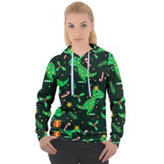 Christmas Funny Pattern Dinosaurs Women s Overhead Hoodie by Uceng