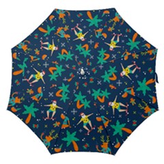 Colorful Funny Christmas Pattern Straight Umbrellas