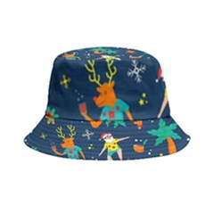 Colorful Funny Christmas Pattern Inside Out Bucket Hat