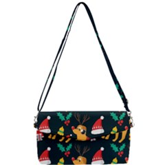 Funny Christmas Pattern Background Removable Strap Clutch Bag by Uceng