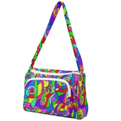 Colorful Stylish Design Front Pocket Crossbody Bag by gasi