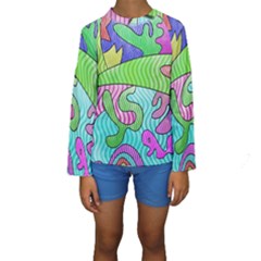 Colorful stylish design Kids  Long Sleeve Swimwear