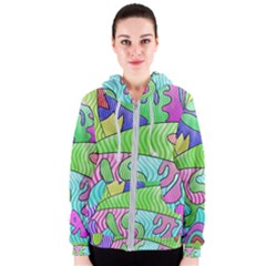 Colorful stylish design Women s Zipper Hoodie