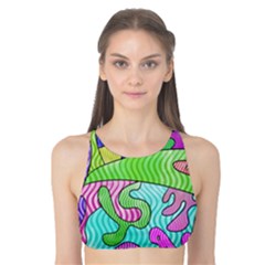 Colorful stylish design Tank Bikini Top