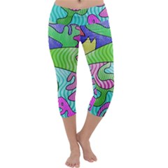 Colorful stylish design Capri Yoga Leggings