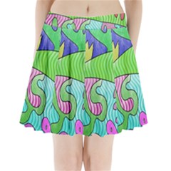 Colorful stylish design Pleated Mini Skirt