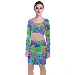 Colorful stylish design Top and Skirt Sets