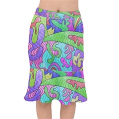 Colorful stylish design Short Mermaid Skirt