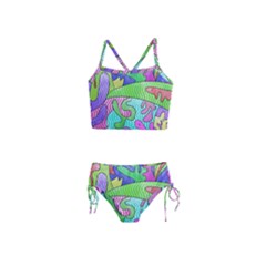 Colorful stylish design Girls  Tankini Swimsuit