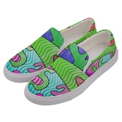 Colorful stylish design Men s Canvas Slip Ons