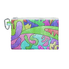 Colorful stylish design Canvas Cosmetic Bag (Medium)