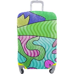 Colorful stylish design Luggage Cover (Large)