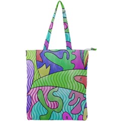 Colorful stylish design Double Zip Up Tote Bag
