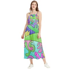 Colorful stylish design Boho Sleeveless Summer Dress