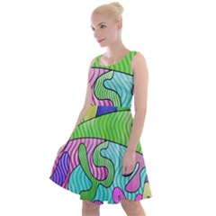 Colorful stylish design Knee Length Skater Dress