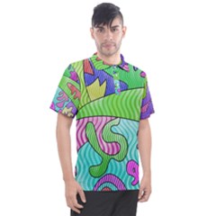 Colorful stylish design Men s Polo Tee